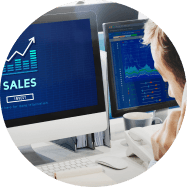 Post Sales analysis on computer screens