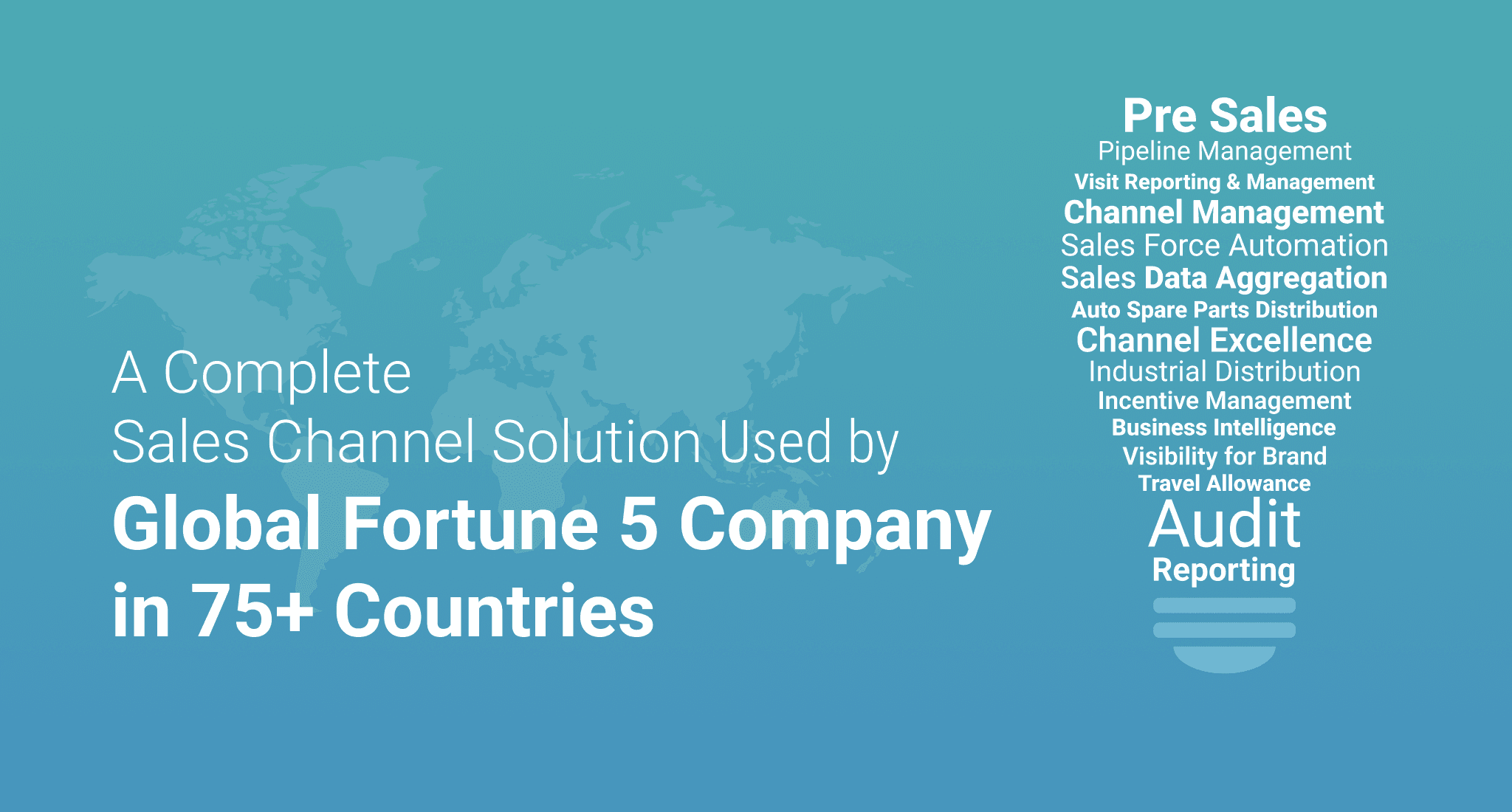 A Complete Sales Channel Solution Used by Global Fortune 5 Company in 75+ Countries.